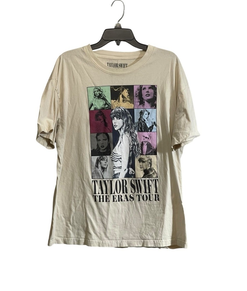 Taylor Swift Size XL The Eras Tour Beige Graphic T-Shirt Official Concert Merch