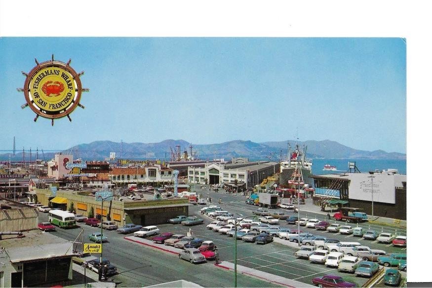 Vintage Chrome Postcard Fishermans Wharf San Francisco, CA  012012