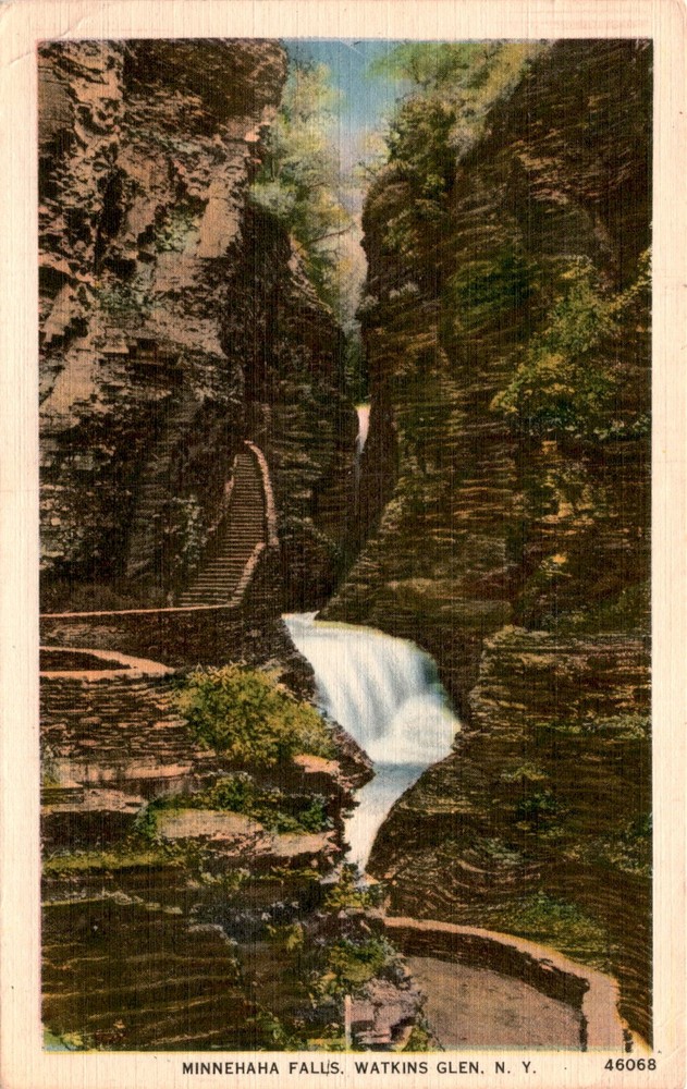 MINNEHAHA FALLS, WATKINS GLEN, N. Y., William J Postcard