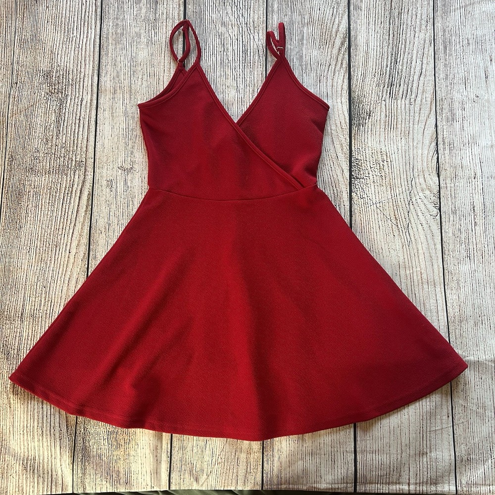 Little Red Babydoll Mini Dress Women’s Size Small Y2K Going Out Fit & Flare