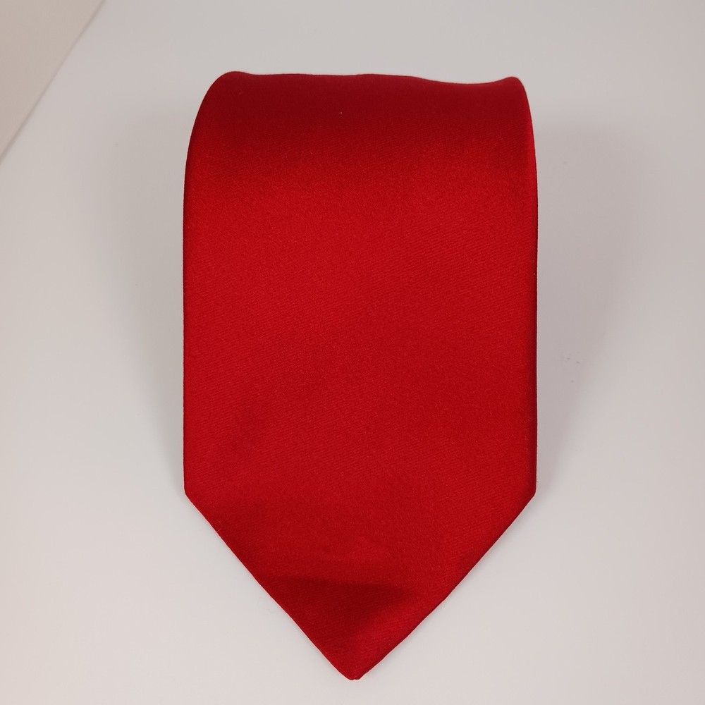 Brooks Brothers Men’s 100% Silk Necktie Red Power Tie Made in USA 3.75x60
