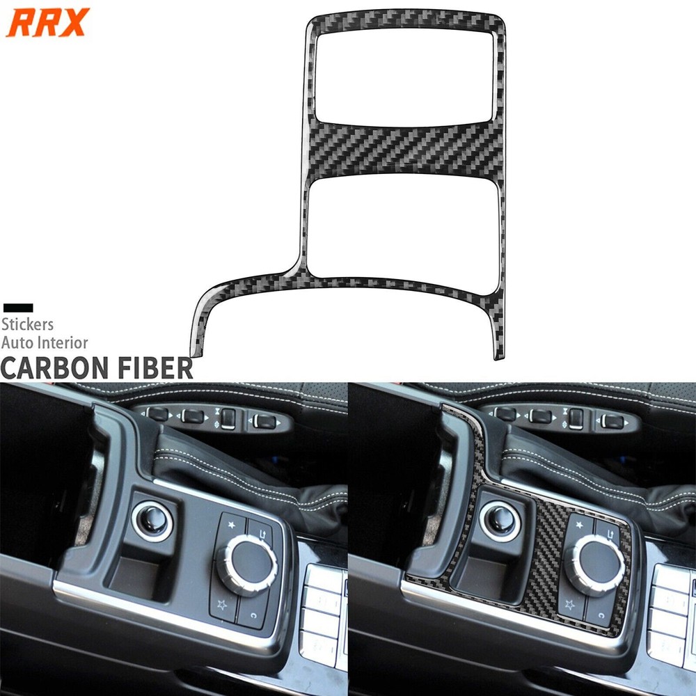 Real Carbon Fiber Console Multimedia Panel Cover For Benz G-Class G63 W463 13-18