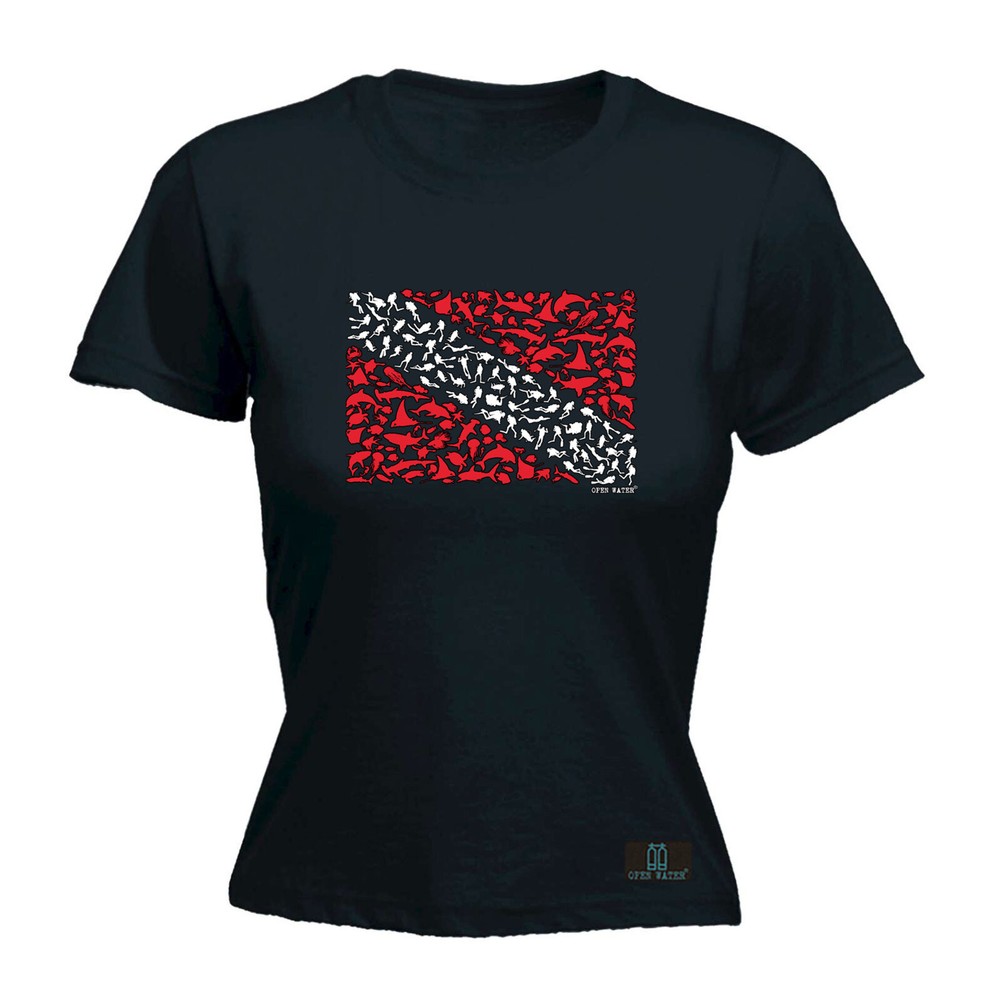 Scuba Diving Ow Flag Divers - Womens T Shirt Funny T-Shirt Novelty gift tshirt