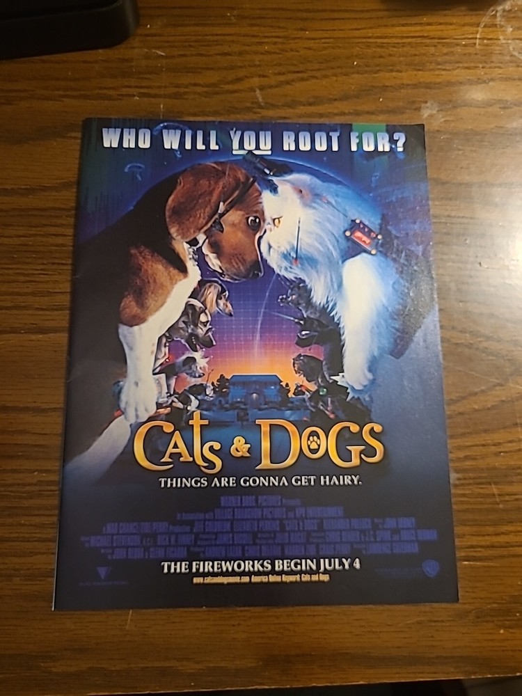 Cats & Dogs Movie Print Ad 2000s 8x11 Great To Frame