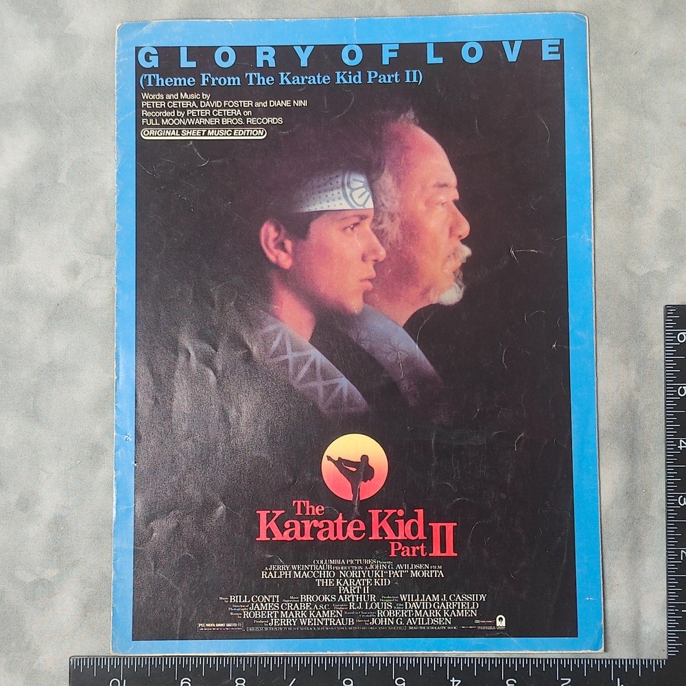 1986 Glory Of Love Sheet Music Karate Kid Part II Theme Cetera David Foster PVG