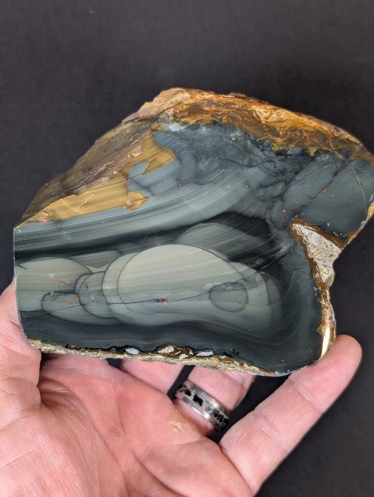 Orbed Blue Mountain Jasper Polished Display Specimen (Oregon)