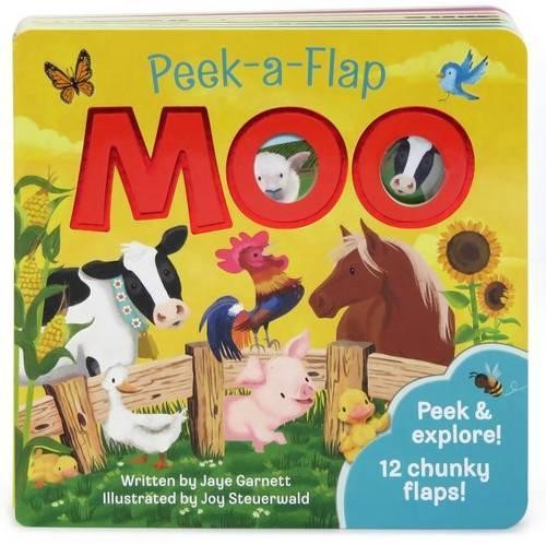Jaye Garnett Moo (Board Book) Peek-A-FlapAnother great item from Rarewaves USA | Free delivery!