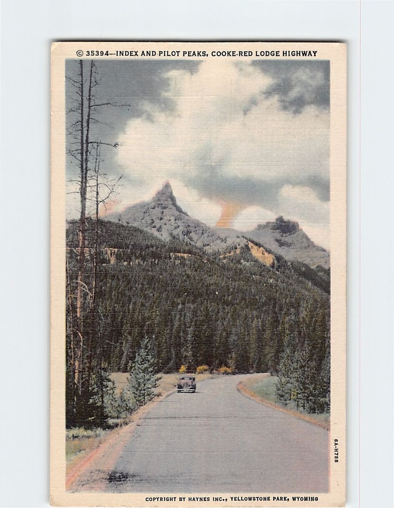 Postcard Index & Pilot Peaks Cooke-Red Lodge Highway Montana USA