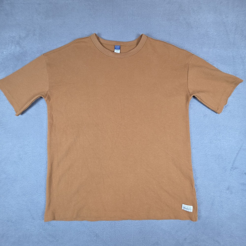 OLD NAVY Brown Long Sleeve Waffle Knit Thermal Shirt Boy's Size XL 14-16 EUC