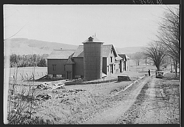 Tompkins County New York 1936 Barn Silo Farm Resettlement Administration