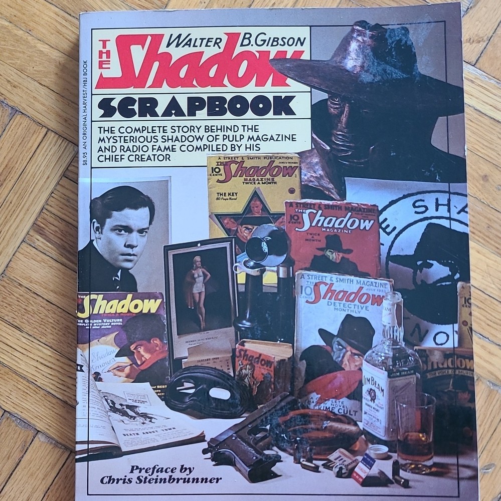 The Shadow Scrapbook Walter B. Gibson HC Illus 1st Ed Harcourt 1979