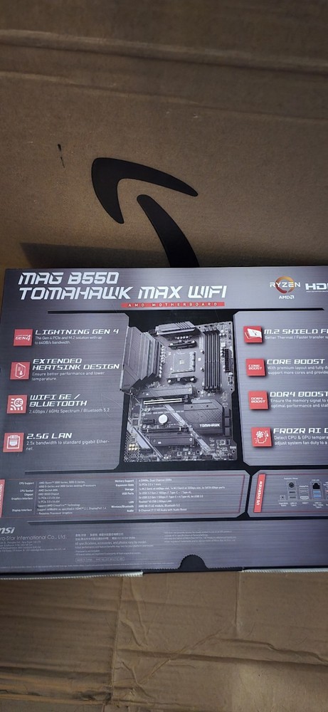 MSI MAG B550 TOMAHAWK MAX WIFI AM4 AMD Motherboard