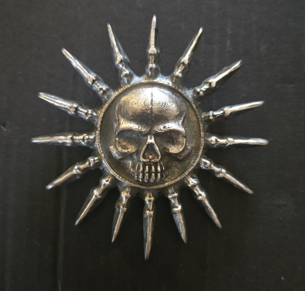 Hand-poured 999FS (Bone Sun) Pure Silver Made By Crush Bullion 1 Of A Kind #1