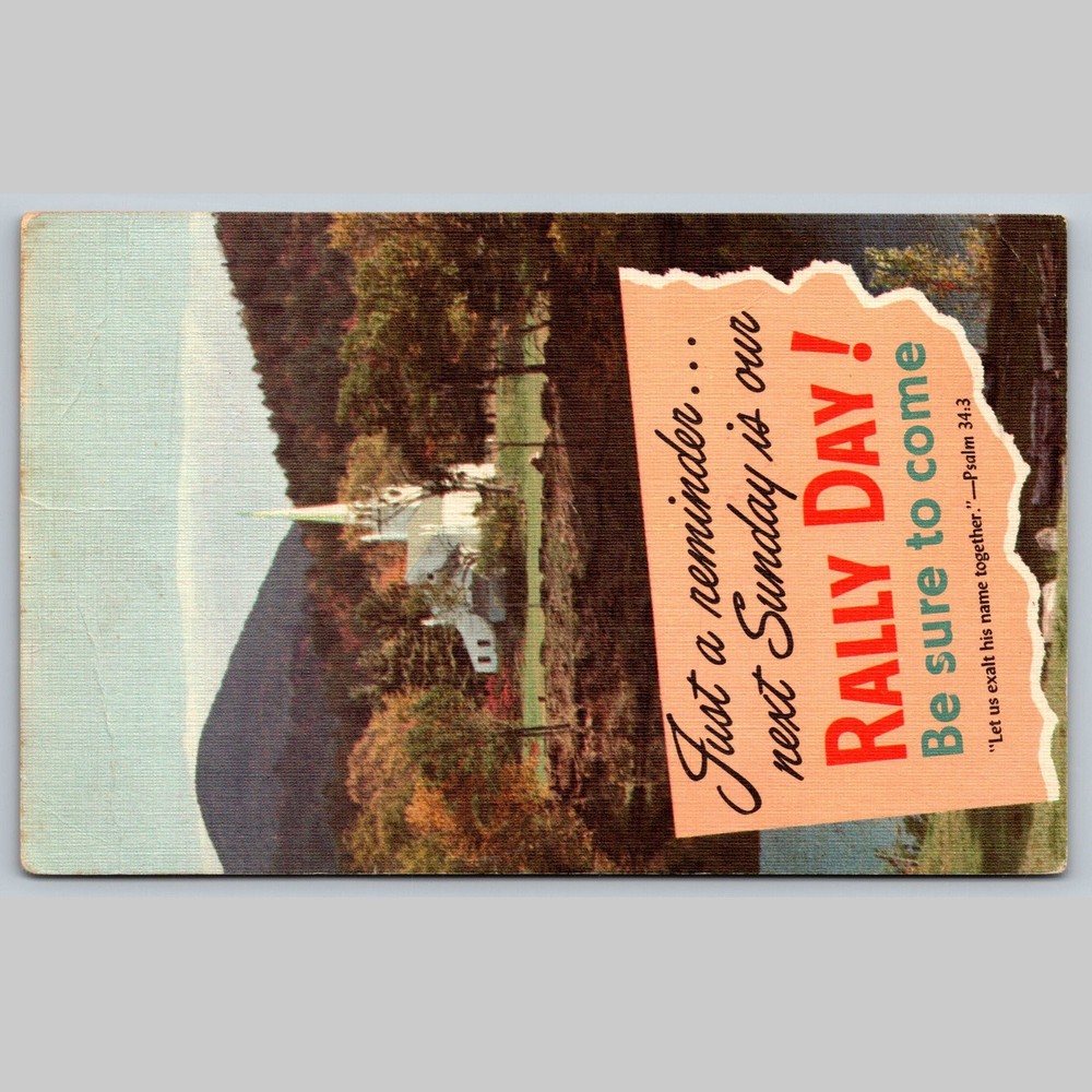 Postcard Rally Day Church Reminder Binghamton NY 1919