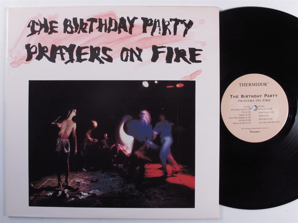 BIRTHDAY PARTY Prayers On Fire THERMIDOR LP VG+ with lyric sheet insert f