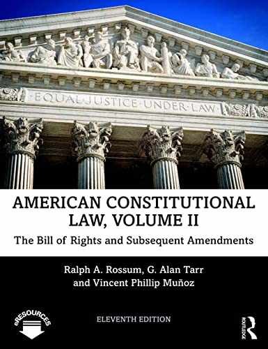 American Constitutional Law, - Paperback, by Rossum Ralph; Tarr - Very Good