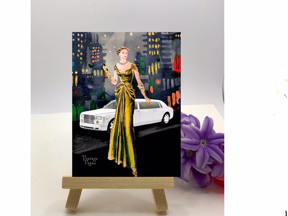 VINTAGE VOGUE Miniature Art 2.5”