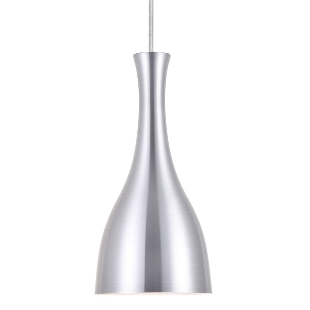 Elegant LD2407 Aiken 6-Inch Wide Nickel Pendant Light