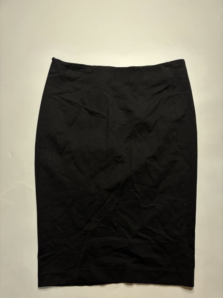 CABI Size 12 Fitted Black Pencil Skirt Style Career Stretch Knee Length Classy