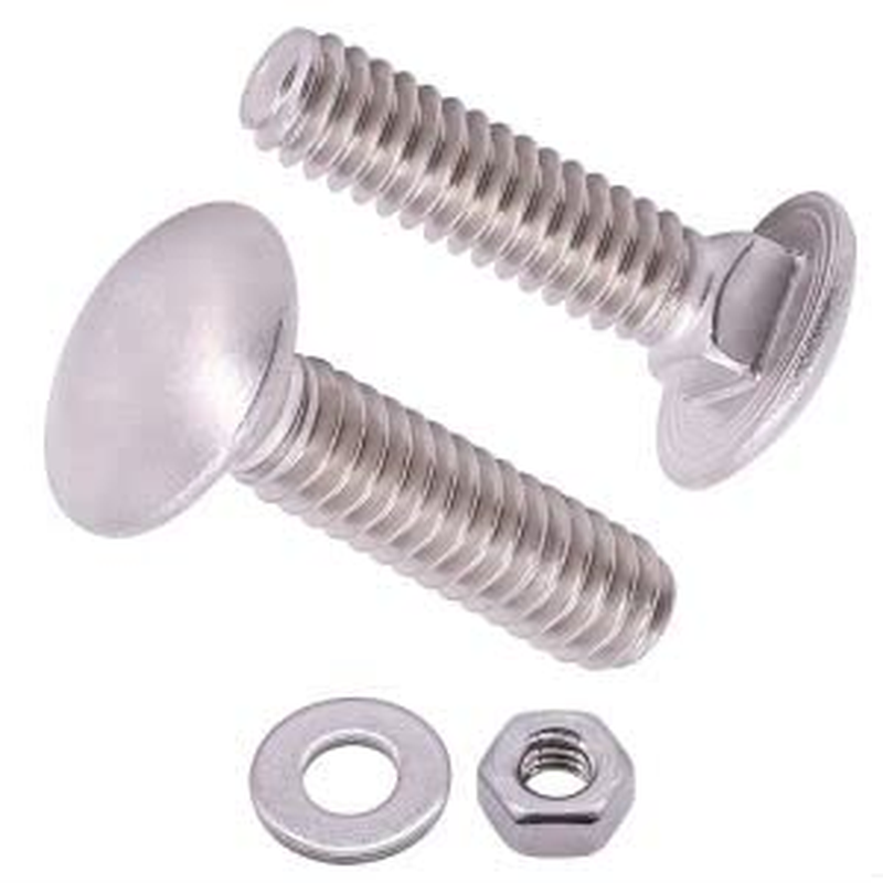 6 Sets 1/2-13 x 1-3/4 SAE Carriage Bolts with Hex Nuts & Flat Washers