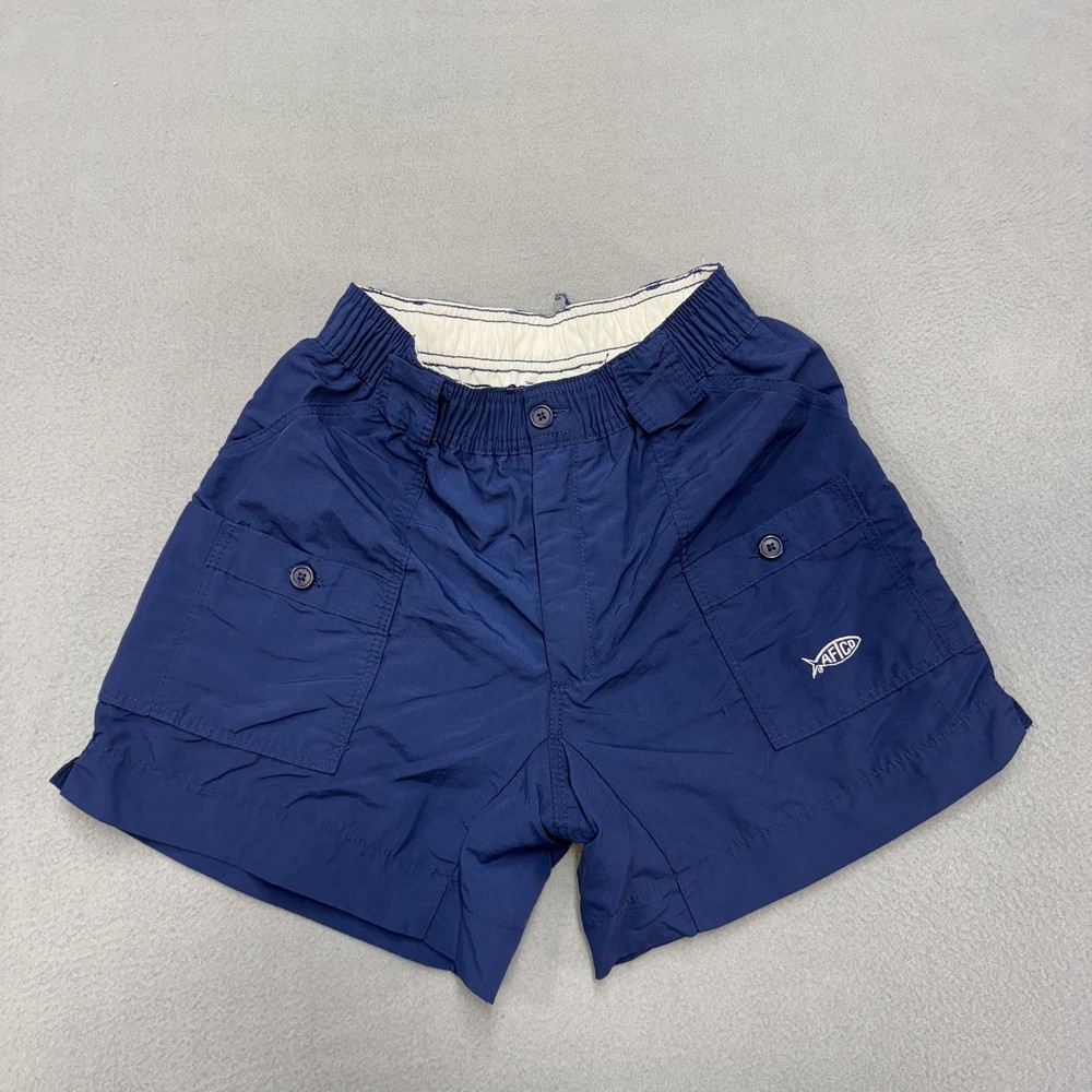 AFTCO Shorts Mens 28 Blue Cargo Elastic Waist Fishing Outdoor Pockets Casual