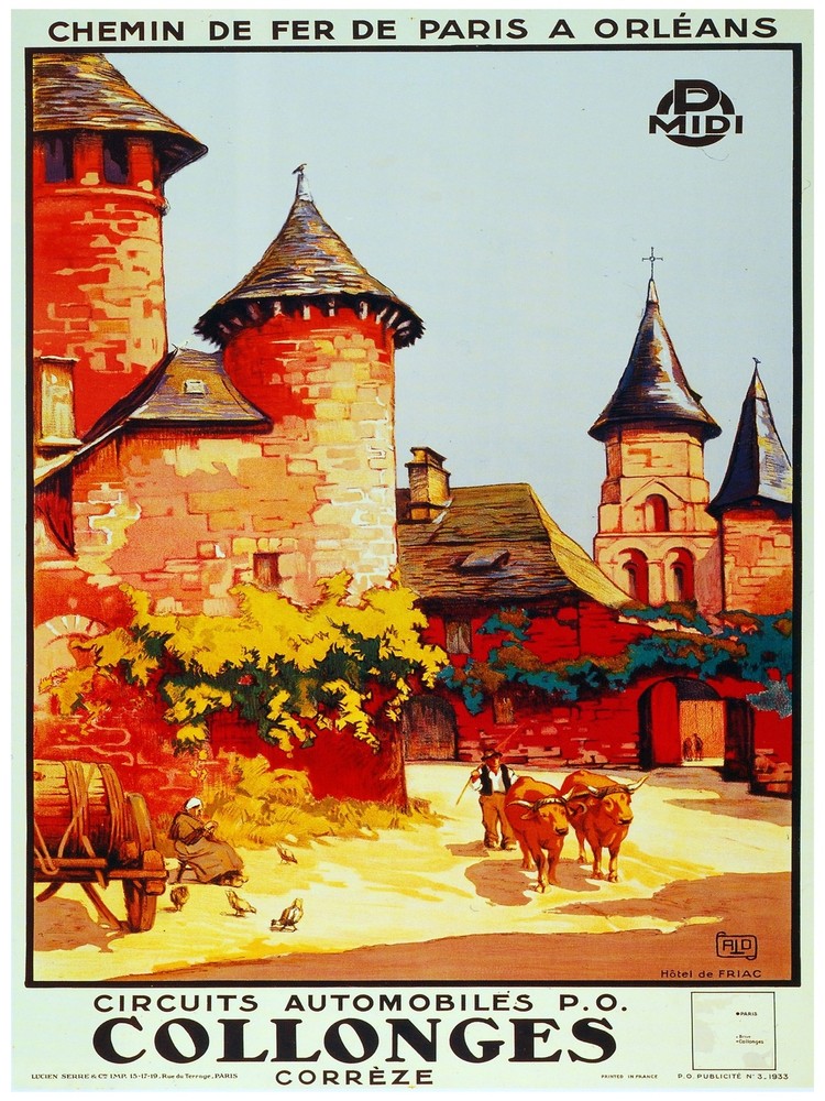 Chemin de Fer De paris Collognes Decorative Poster. Fine Graphic Design. 2851