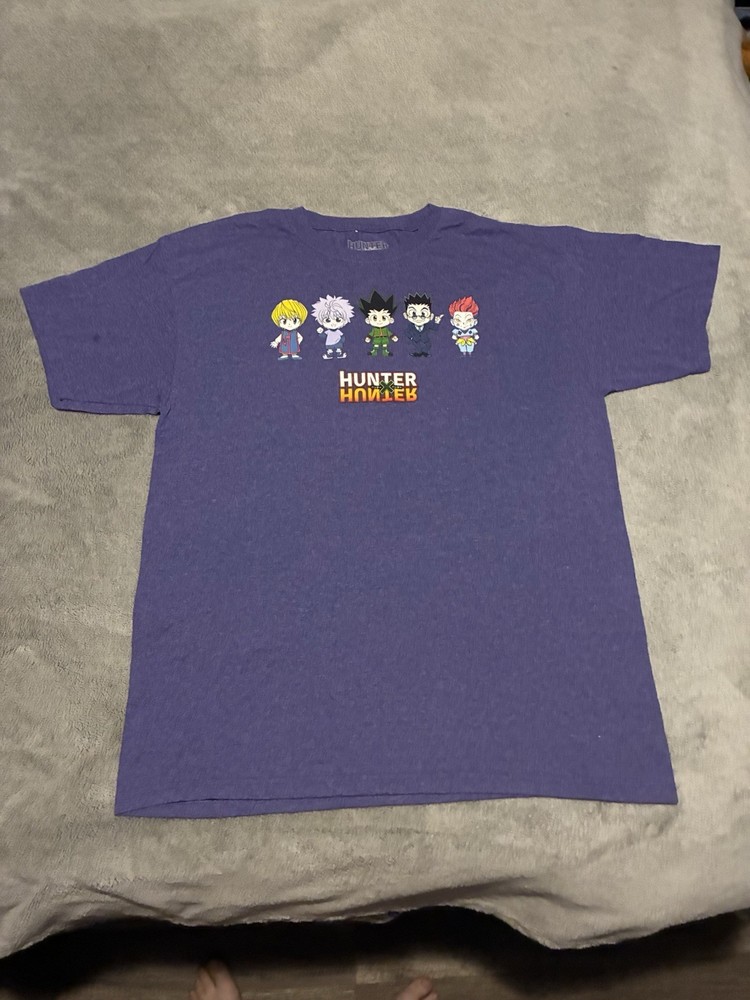 Hunter X Hunter New Adult T-Shirt - Chibi Cast Over Logo - Large