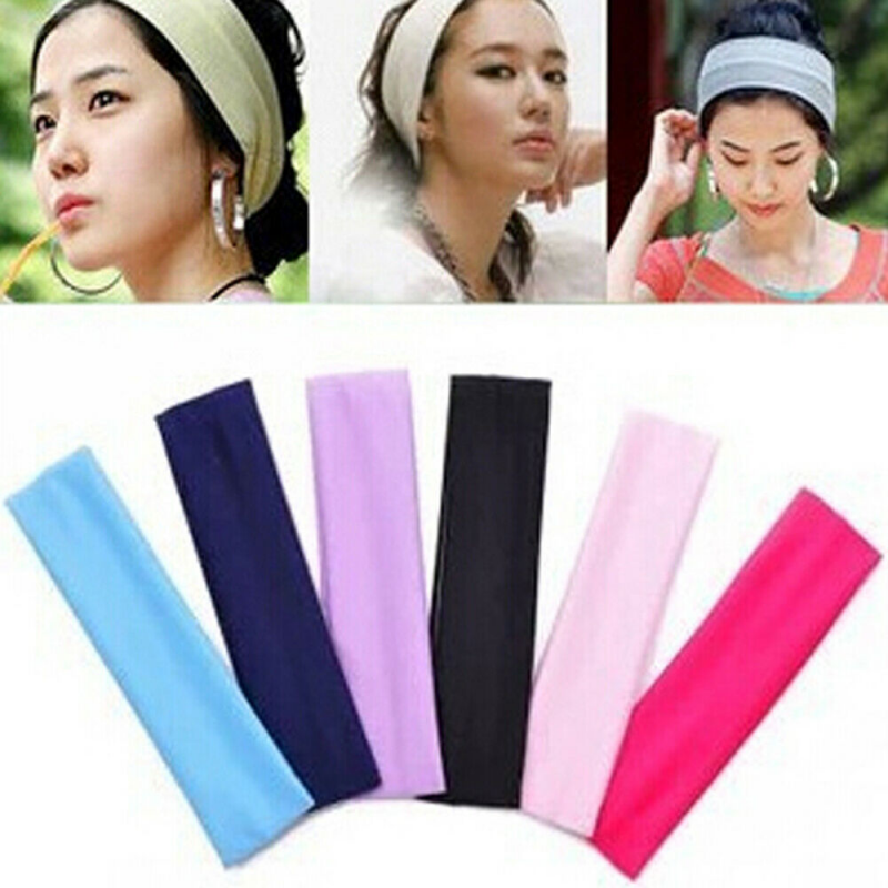 Stretch Headband for Women & Men - Sports Yoga Gym Sweatband Hair Wrap