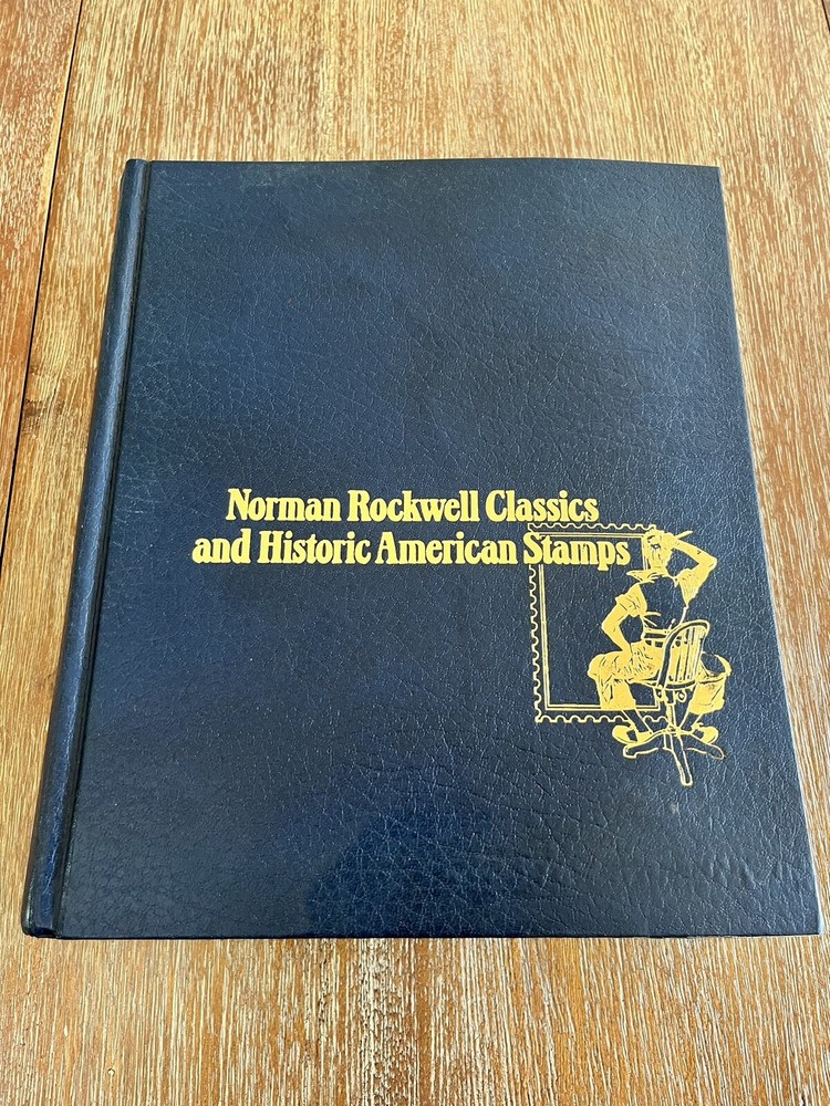 Vintage Norman Rockwell Classics and Historic American Stamps Album, 100 pcs.