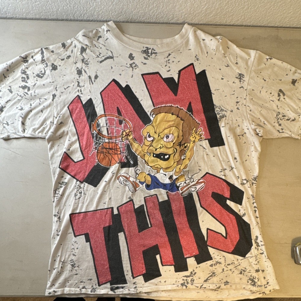 Vintage 1993 Graphic T-shirt by Crazy Guy Company Featuring Jam This Size XL
