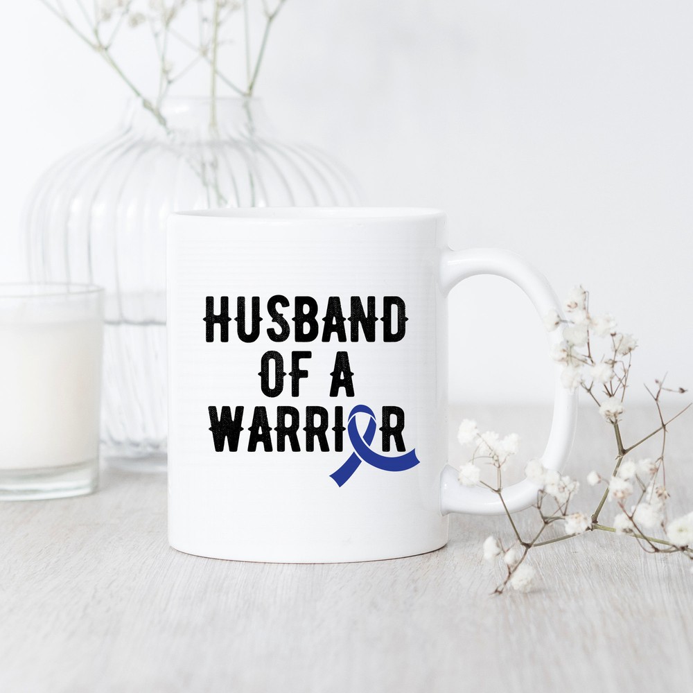 Colon Cancer Warrior Husband Mug Colon Cancer Mug Colon Cancer Gift Colon Cancer