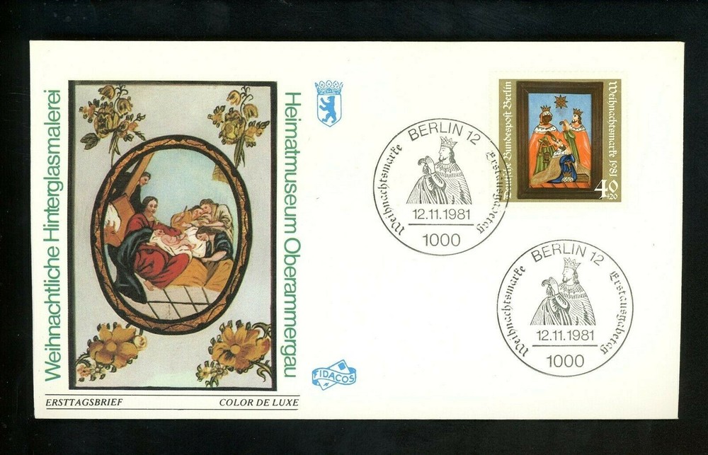 Postal History Germany FDC #9NB186 Christmas art painting 1981