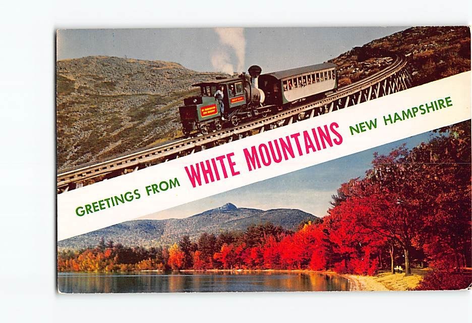 Postcard Greetings From White Mountains New Hampshire USA