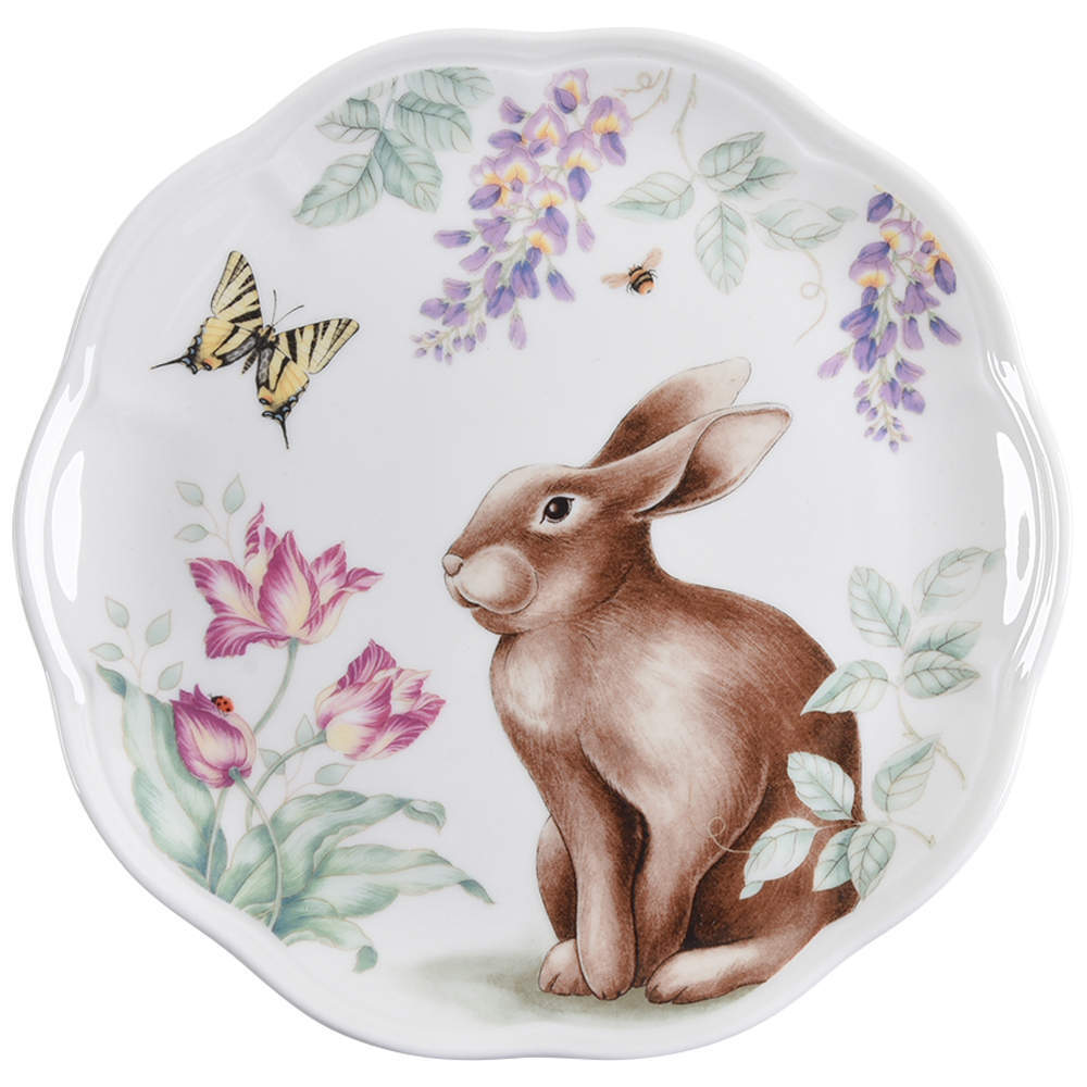 Lenox Butterfly Meadow Decorative Luncheon Plate Floral Design
