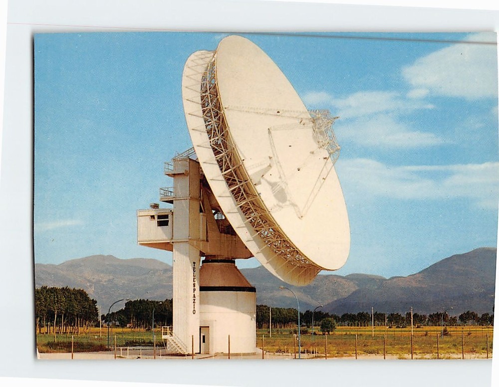 Postcard Fucino Telespace Center Avezzano Italy