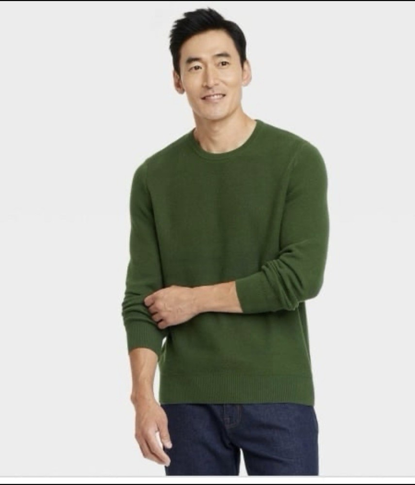 Men's Crewneck Pullover Sweater - Goodfellow & Co™ Green  Size Small New