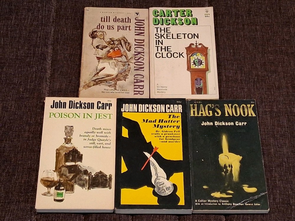 John Dickson Carr 5 PBs Skeleton in the closet, Till death do us part, more