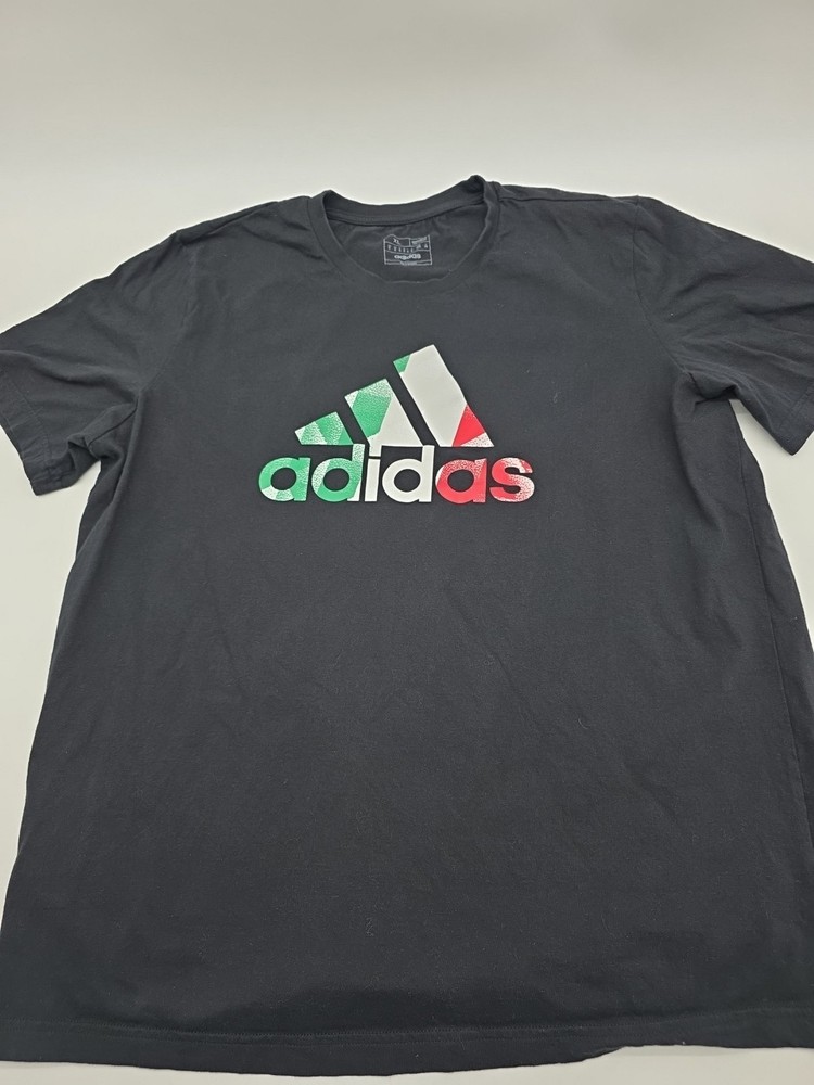 Adidas T-Shirt Men XL Graphic Black Tee.##40757