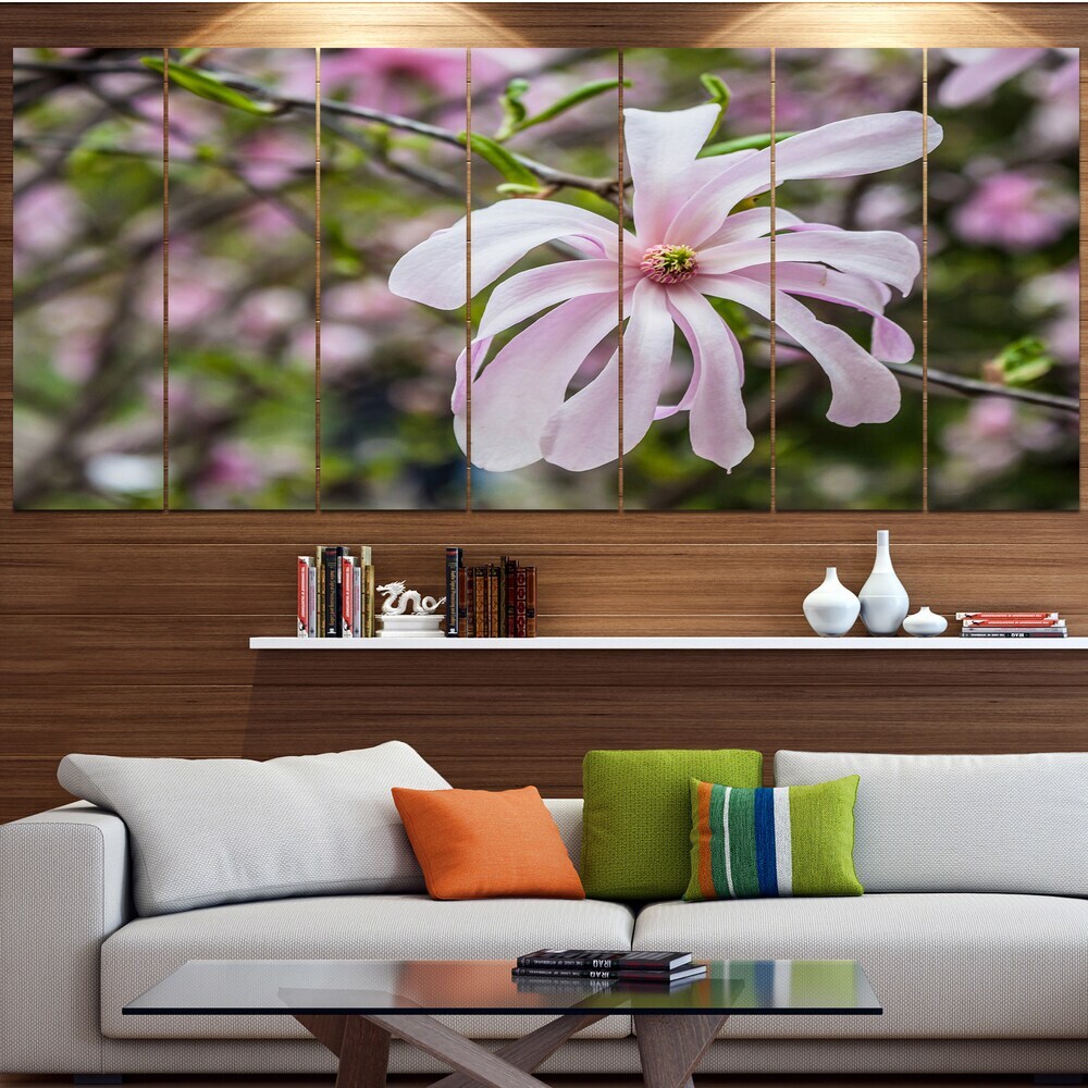 Designart Beautiful Magnolia Flowers Modern Oversized Floral Canvas Art