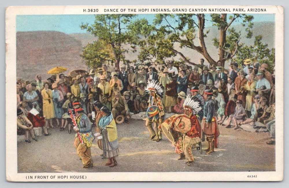 Hopi Indian Dance Grand Canyon National Park Arizona Vintage Postcard