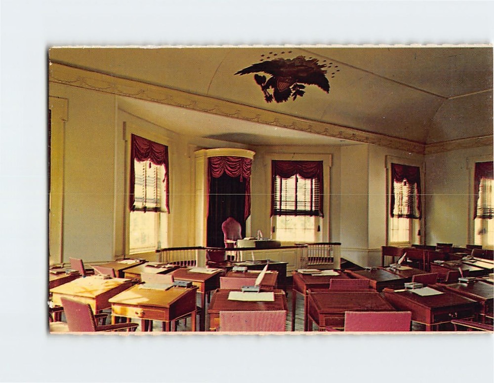 Postcard Senate Chamber Congress Hall Independence National Historical Park PA