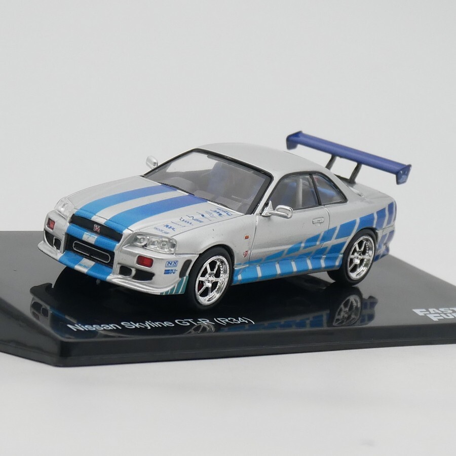 ixo 1:43 Fast & Furious Nissan Skyline GT-R R34 Diecast Car Model Toy