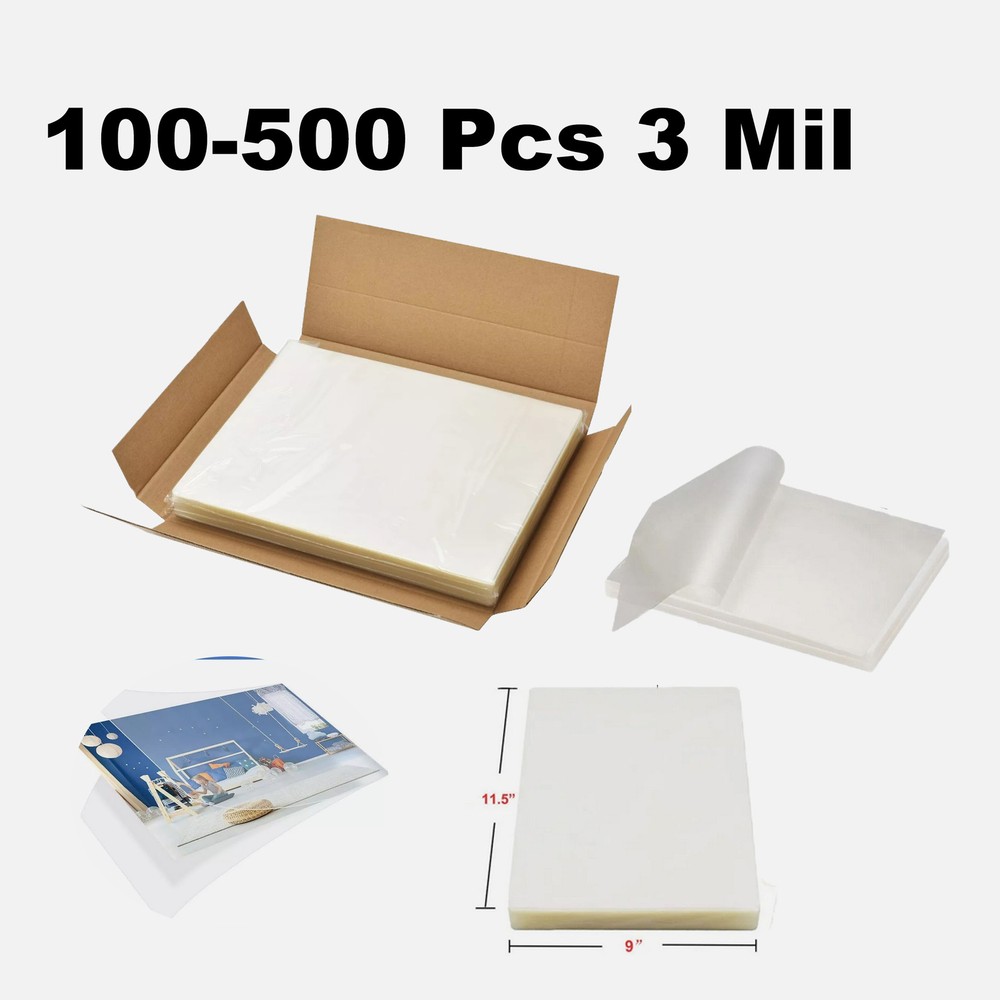 3 Mil Clear Thermal Laminating Pouches Letter 9