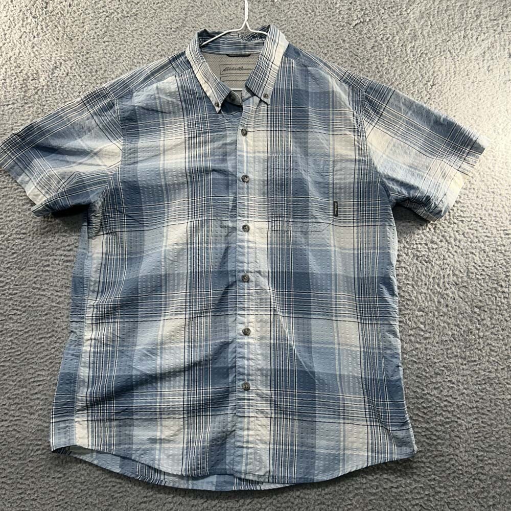 Eddie Bauer Button-Up Shirt Mens Large Fishing Hiking Outdoor