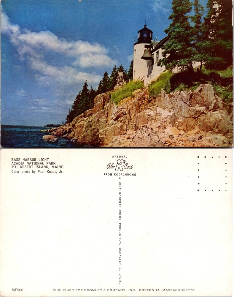 Bass Harbor Light Acadia National Park Maine Postcard-image