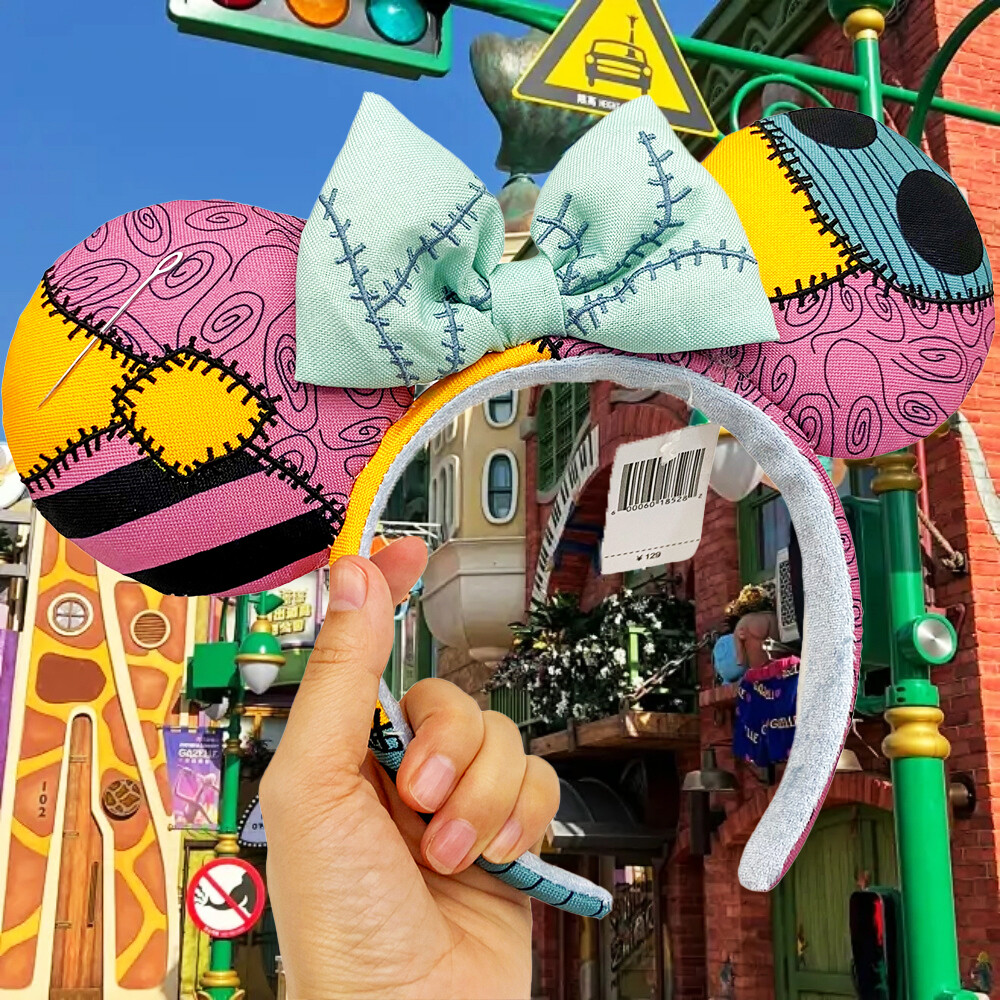 Disney Parks Halloween Minnie Ears Sally Nightmare Before Christmas Headband US