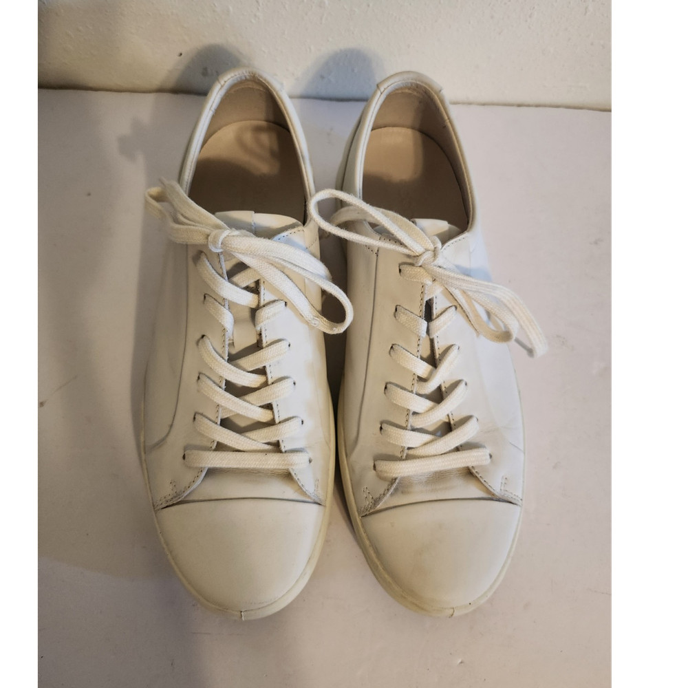 ECCO Men's White Leather Lace Up Comfort Sneakers US 9.5