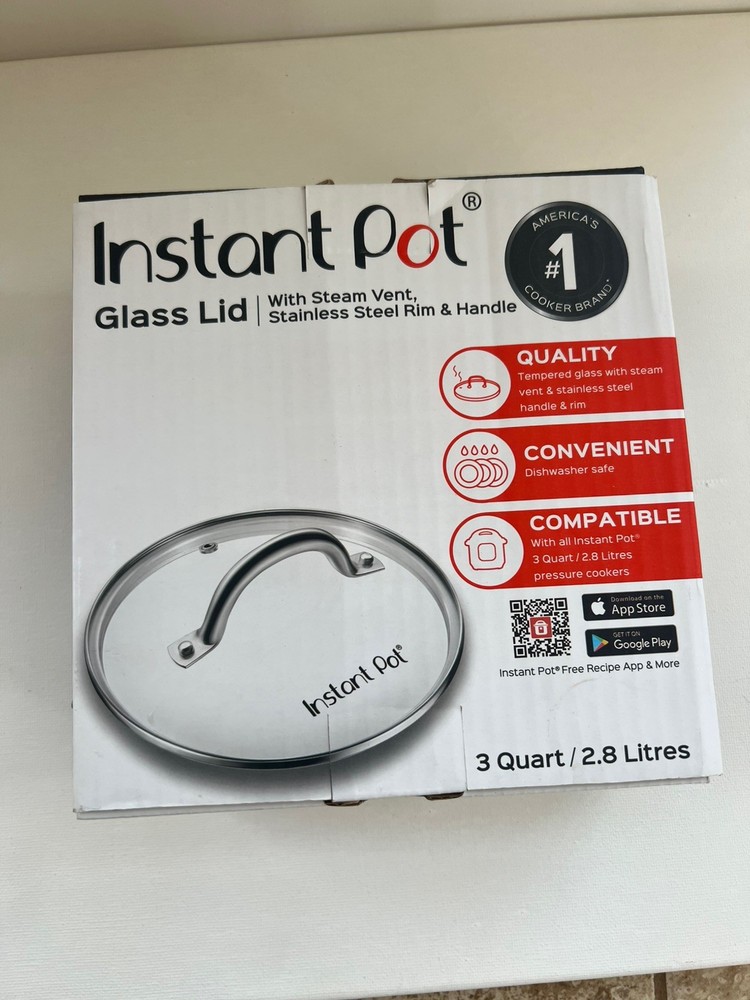 Instant Pot Tempered Glass Lid for 3 Quart Pot,  NEW IN BOX!