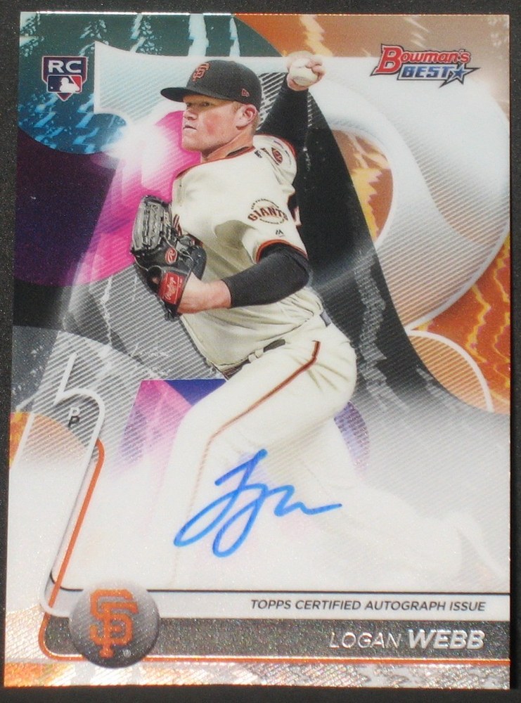Logan Webb 2020 Bowman's Best Autograph Rookie San Francisco Giants #B20-LW Auto