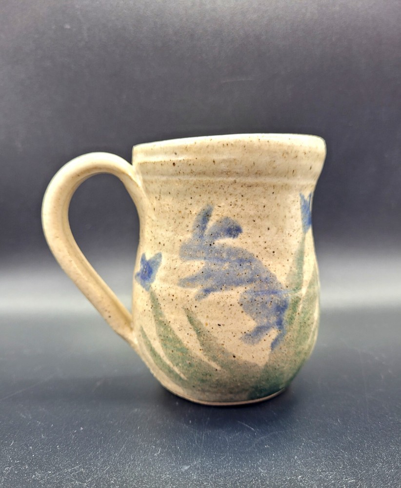 Little Mountain Pottery North Carolina Double-Sided Hopping Bunny Stoneware Mug